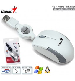 Micro Traveler mini mouse (Blanco)